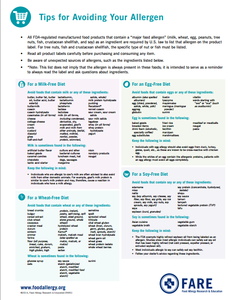 food safety certification MN allergens chart